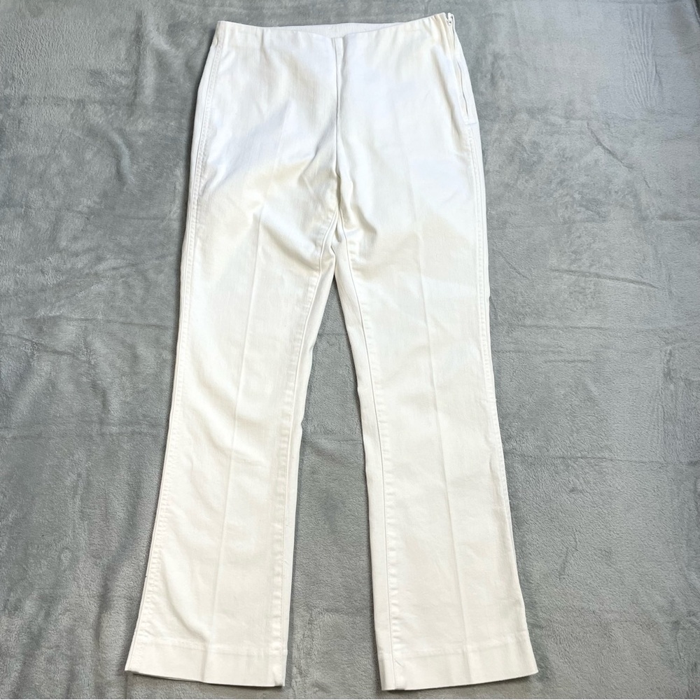 Lilly Pulitzer Pants 8 Womens Ocean Cay High Rise Crop Flare Ankle White Cruise